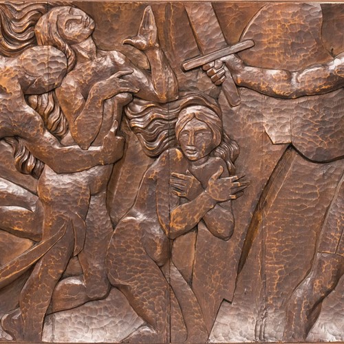 J. Mundet And J. Palet - Monumental Carved Panel