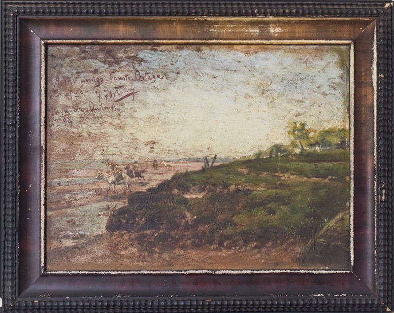 Argentinian Seascape With Horses. Signed Fortuny-modern-decorative-909-oil-fortuny-2-main-637944401489731699.jpg