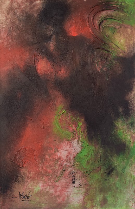 Abstract Painting, Signed and Inscribed on Reverse-modern-decorative-920-green-and-red-abstract-painting-1-main-637769016116442565.jpg