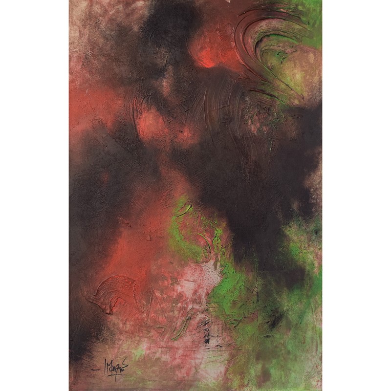 Abstract Painting, Signed and Inscribed on Reverse-modern-decorative-920-green-and-red-abstract-painting-1-square-main-637769015921912161.jpg