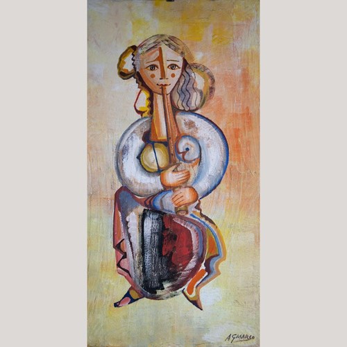Woman With Flute By Alejandro Giner Marco