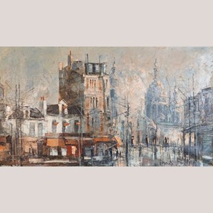 Parisian Street Scene With Sacré-Cœ...