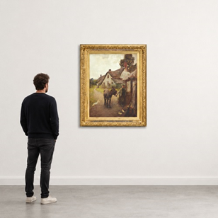 Boy With Donkey By John White RI (1...