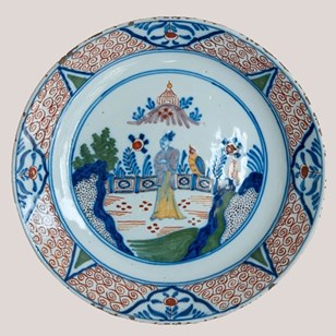 Chinoiserie Garden Scene Plate – Du...