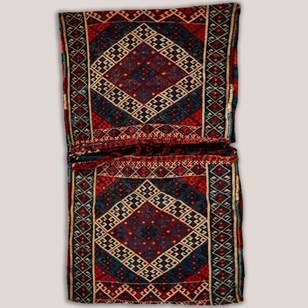 Vintage Shahsavan Saddlebag (Khorji...