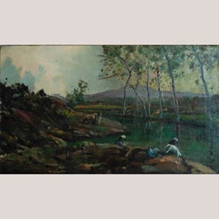 Women Washing By The Riverbank – Jo...