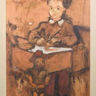 Girl And Puppet With Toy Horse - Oi...