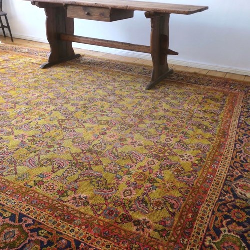 Antique Golden Yellow Sultanabad Carpet C. 1900, 320 X 430 Cm
