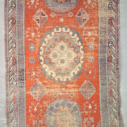 Antique Khotan Rug Uyghur East Turkestan 1910