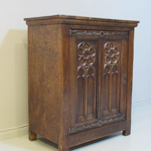 Antique Neo Renaissance Oak Cabinet, c. 1860