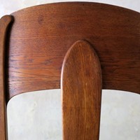 Striking Art Nouveau Solid Oak Side Chair 1900