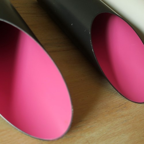 5 Large Cylindrical Cinema Lights Black And Violet