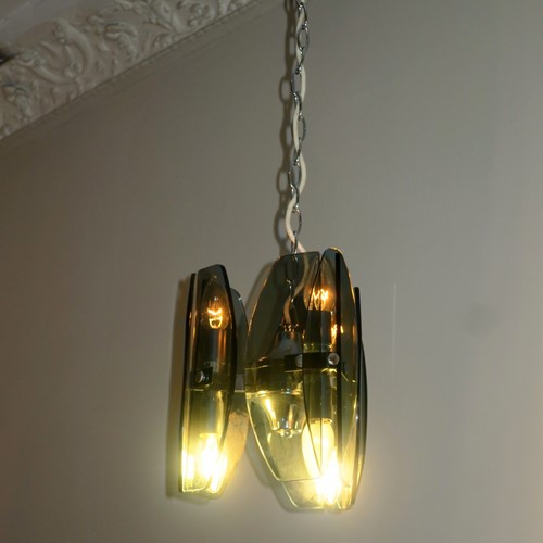 Fontane Arte  Cut Glass Pendant Lamp, 1970