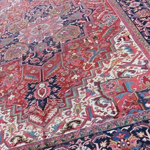 Large Antique Heriz Carpet C. 1910