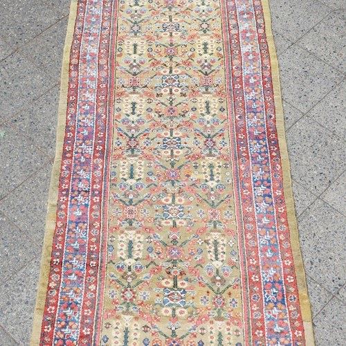 Fine Antique Sarab Runner Soft Colours Camel Background 1900