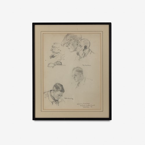 Sketch of Wartime Colleagues by Edward Seago