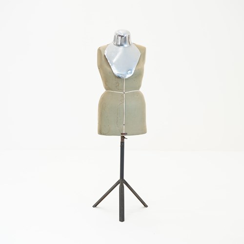 Mid 20Th Century Singer Mannequin With Chrome Bib