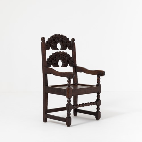 South Yorkshire Joined Oak Armchair