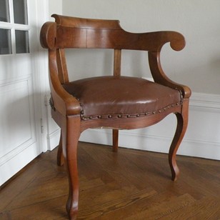 French Walnut  Desk Chair 