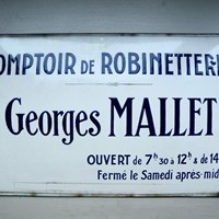 french enamel trade sign
