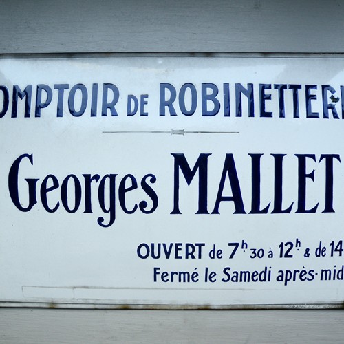 french enamel trade sign