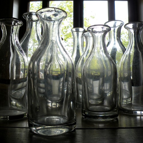 Collection Of 9 French Cider Carafes 