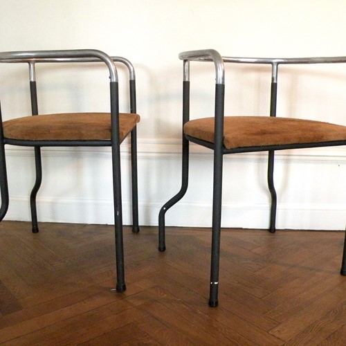 pair of Bauhaus desk or side chairs 