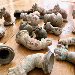 Collection Of Copper  Doll Moulds 