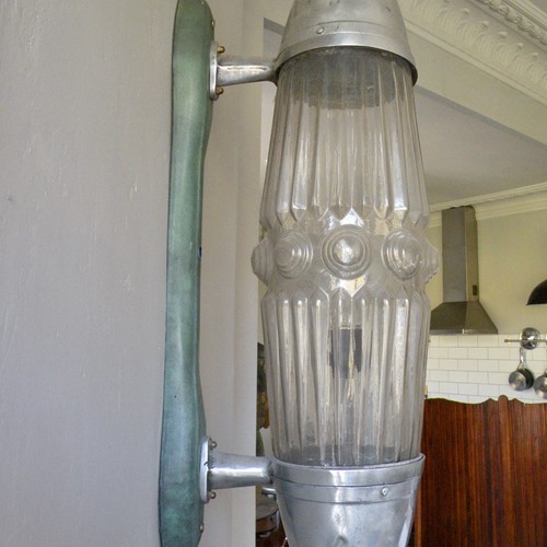 Large And Unusual Moulded Glass Wall Light 