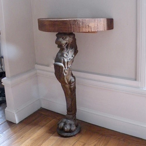 A Regency Cast Iron Leg Converted To A Console 