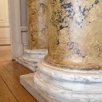 fine pair of Regency scagliola columns 