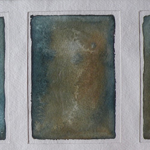 Small Original Framed  Watercolour Tryptic 