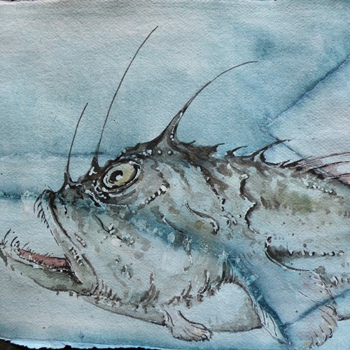 Original Watercolour On Collage Paper 