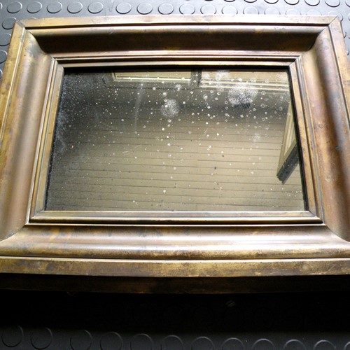Small Brass Bistro Mirror  