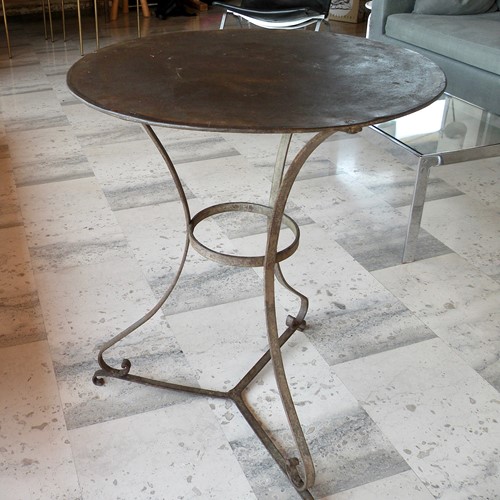 French Wrought Iron Bistro Table 