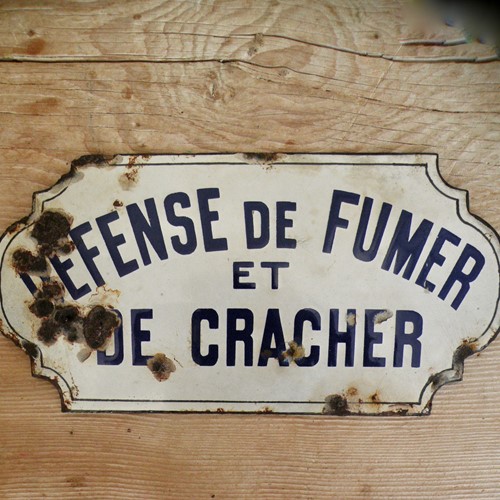 French Enamel Sign 