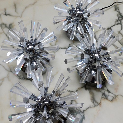 Set Of 4 Crystal Murano Lights 