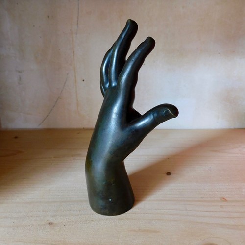 French 19Th Century Bronze Hand 