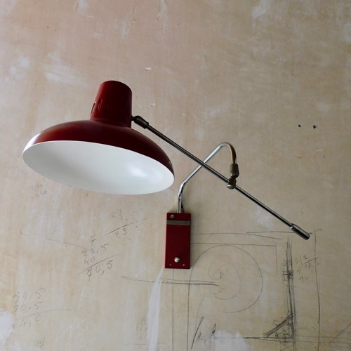 French counterbalanced mid century wall light 