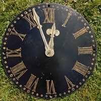carved slate turret clock dial 