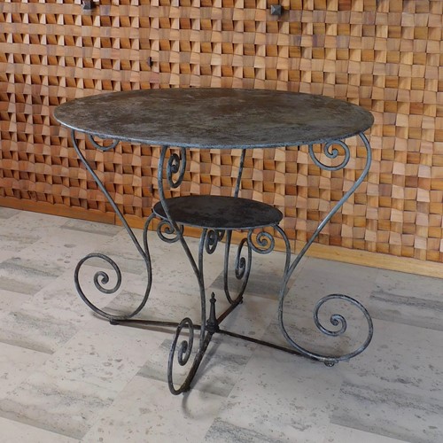 Oval French Wrought Iron Centre Table 