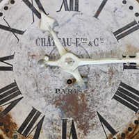 19th C French factory or station clock 