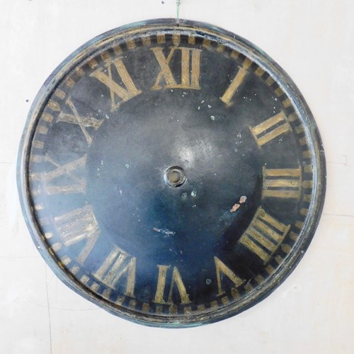 Early English Copper Turret Clock Face 