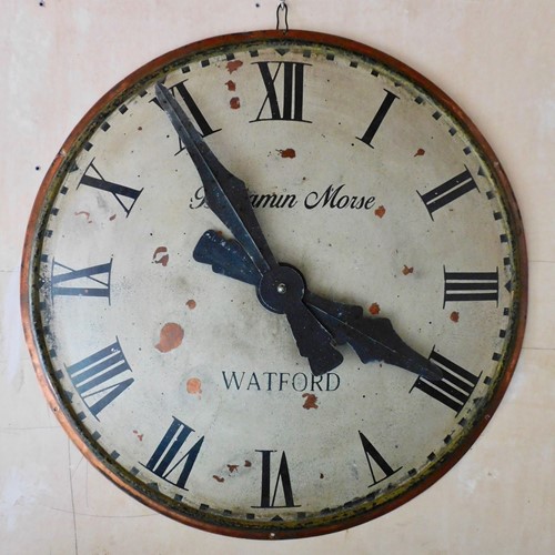 Domed Victorian Copper Clock Face 