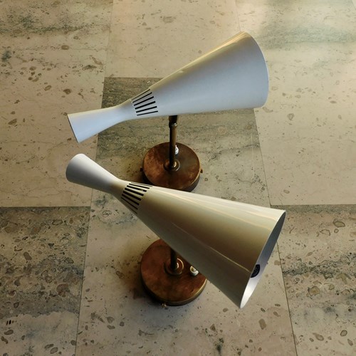 Pair Articulating Wall Lights Designed By G A Scott For Maclamp 