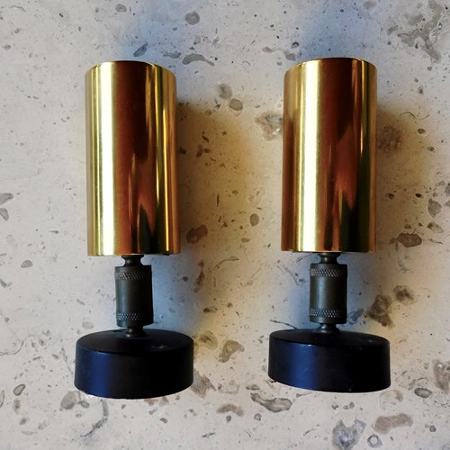 Pair Small Mid Century French Spot Lights 
