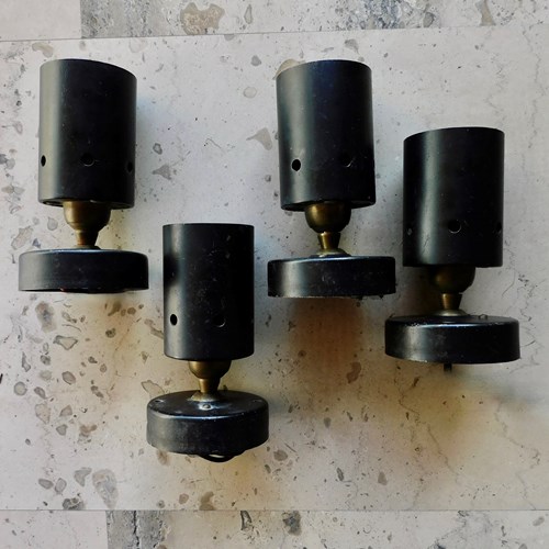 Set Of 4 French MCM Articulated Spot Lights In Manner Of  Jean Rene Caillette 