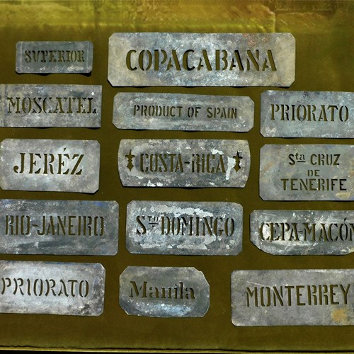 An Unusual And Rare Collection Of Zinc Wine Box Stencils 