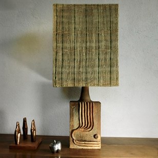 French Stoneware  Table Lamp By Ate...