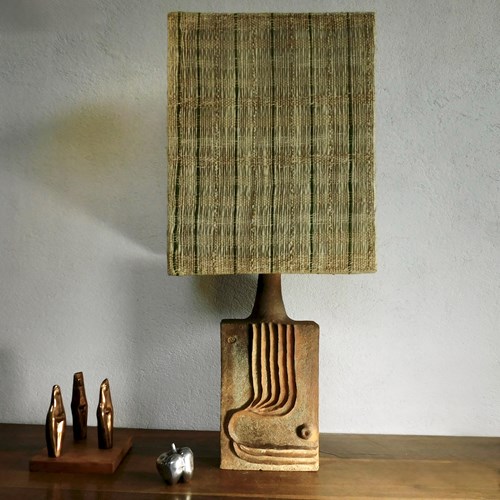 French Stoneware  Table Lamp By Atelier Palégre 
